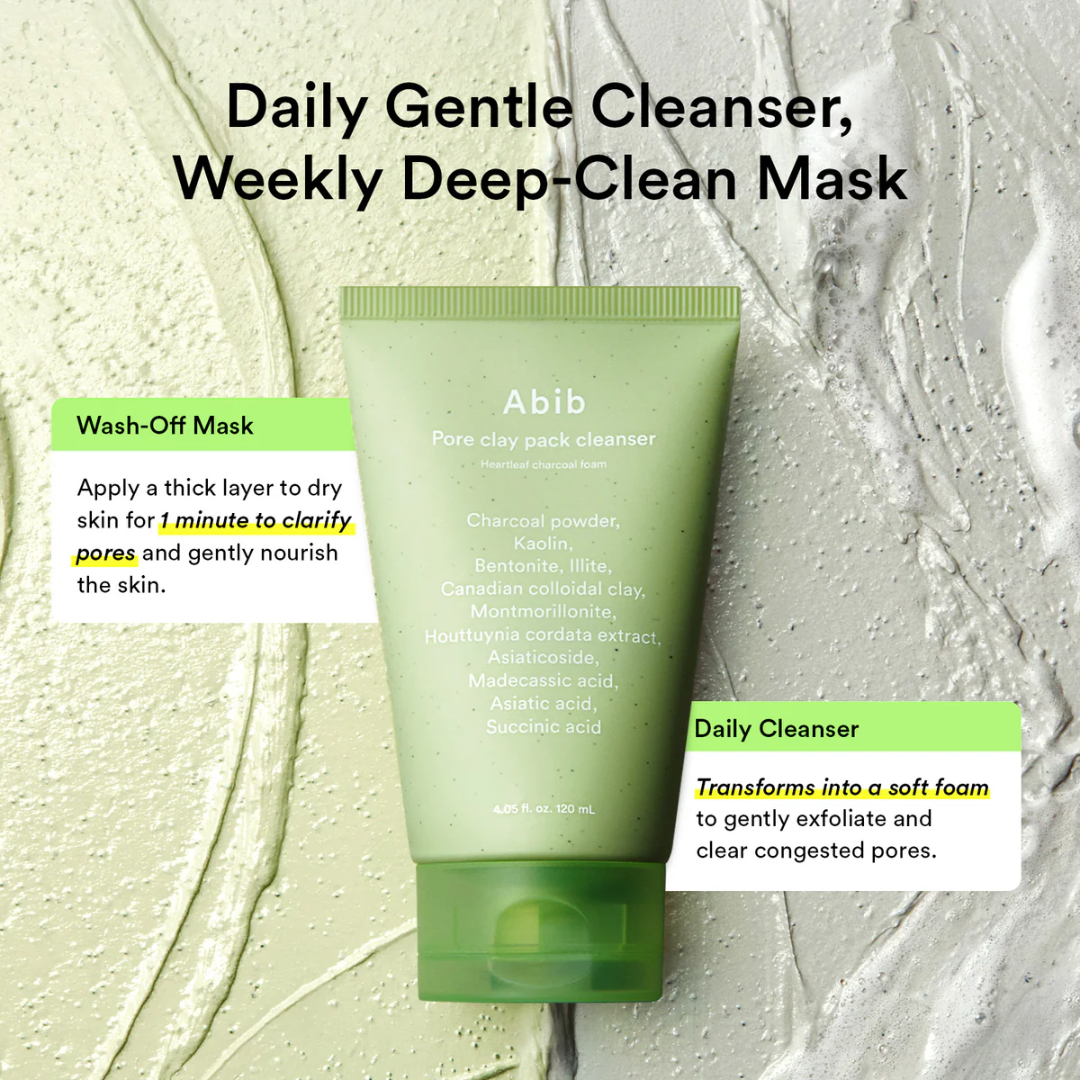 Pore Clay Pack Cleanser Heartleaf Charcoal Foam