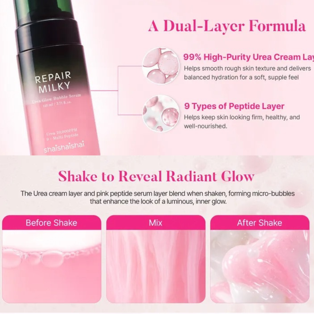 Repair Milky Urea Glow Bubble Serum