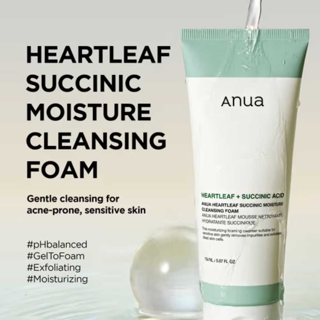 Heartleaf Succinic Moisture Cleansing Foam